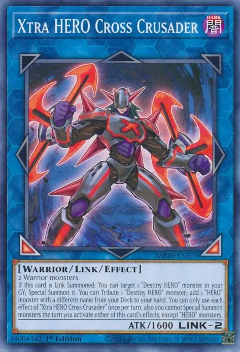 Xtra HERO Cross Crusader — 2020 Tin of Lost Memories Mega Pack — Yu-Gi-Oh!
