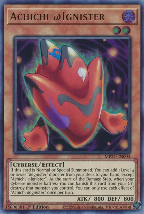 Achichi @Ignister — 2021 Tin of Ancient Battles — Yu-Gi-Oh!