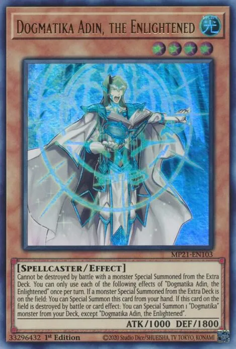 Dogmatika Adin, l'Illuminé — 2021 Tin of Ancient Battles — Yu-Gi-Oh!