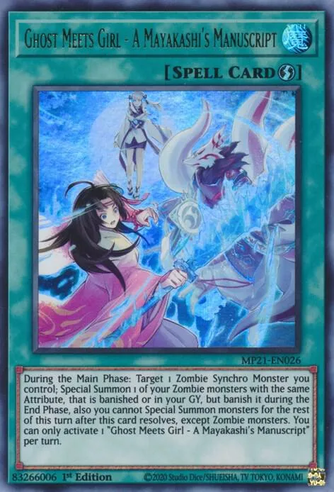 Ghost Meets Girl - A Mayakashi's Manuscript — 2021 Tin of Ancient Battles — Yu-Gi-Oh!