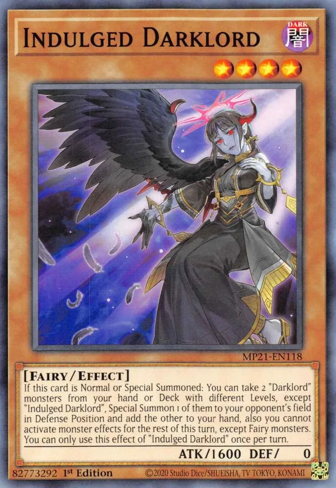 Indulged Darklord — 2021 Tin of Ancient Battles — Yu-Gi-Oh!
