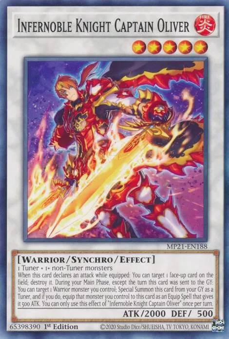 Capitaine Oliver, Chevalier Noble Inferno — 2021 Tin of Ancient Battles — Yu-Gi-Oh!