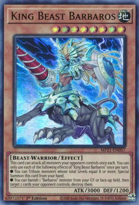 King Beast Barbaros — 2021 Tin of Ancient Battles — Yu-Gi-Oh!
