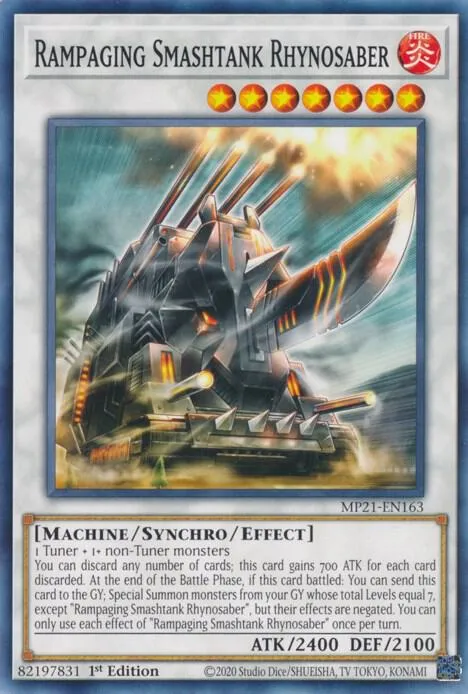 Tankfracas Rhinosabre Déchaîné — 2021 Tin of Ancient Battles — Yu-Gi-Oh!