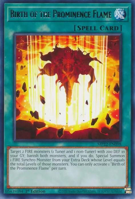 Birth of the Prominence Flame — 2022 Tin of the Pharaoh's Gods — Yu-Gi-Oh!