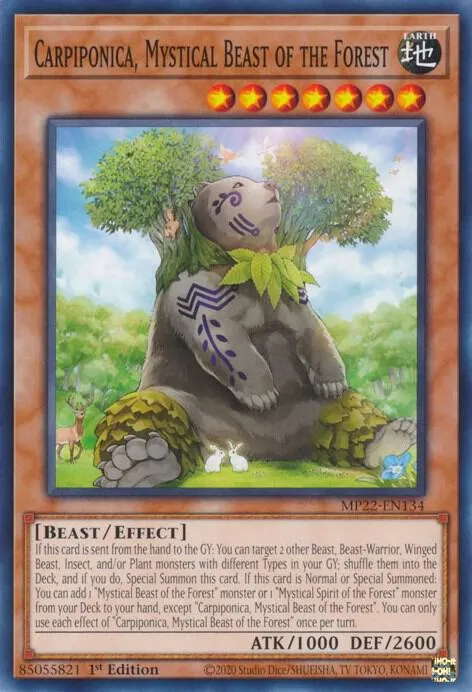 Carpiponica, Bête Mystique de la Forêt — 2022 Tin of the Pharaoh's Gods — Yu-Gi-Oh!