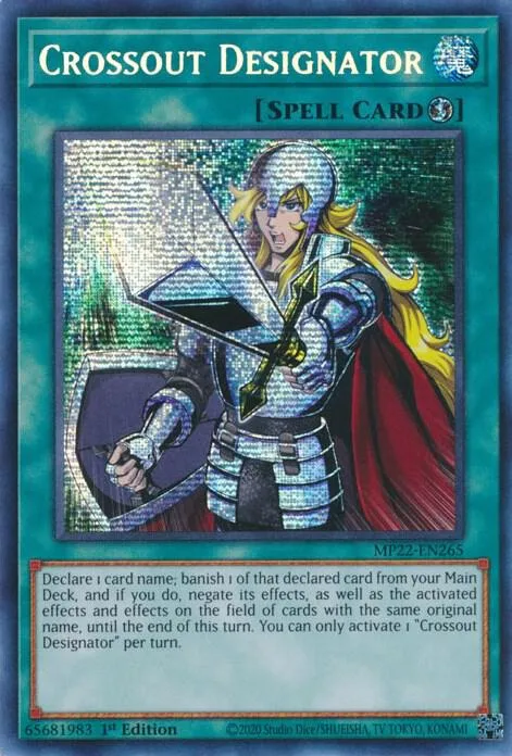 Crossout Designator — 2022 Tin of the Pharaoh's Gods — Yu-Gi-Oh!