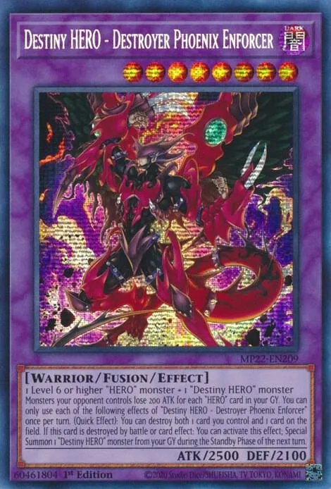 Destiny HERO - Destroyer Phoenix Enforcer — 2022 Tin of the Pharaoh's Gods — Yu-Gi-Oh!