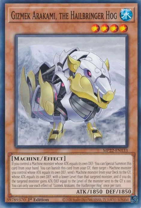 Gizmek Arakami, le Sanglier Porteur de Grêle — 2022 Tin of the Pharaoh's Gods — Yu-Gi-Oh!