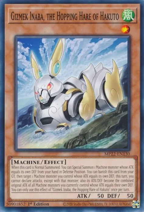 Gizmek Inaba, le Lièvre Sauteur de Hakuto — 2022 Tin of the Pharaoh's Gods — Yu-Gi-Oh!