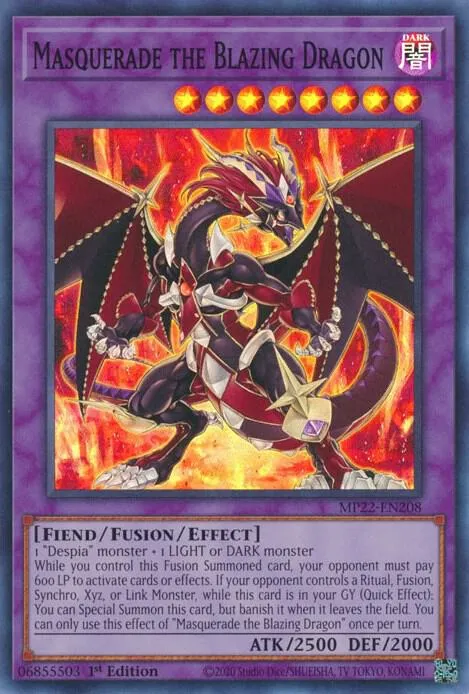 Masquerade the Blazing Dragon — 2022 Tin of the Pharaoh's Gods — Yu-Gi-Oh!