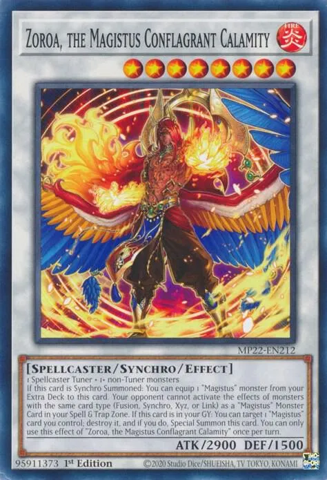 Zoroa, Calamité Enflammée Magistus — 2022 Tin of the Pharaoh's Gods — Yu-Gi-Oh!