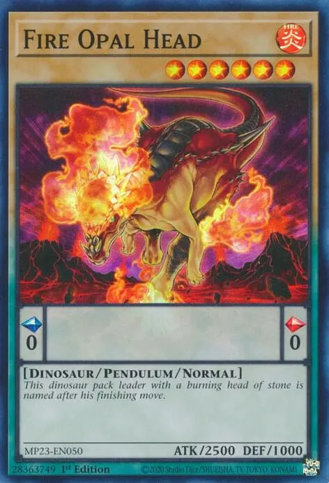 Fire Opal Head — 25th Anniversary Tin: Dueling Heroes Mega Pack — Yu-Gi-Oh!