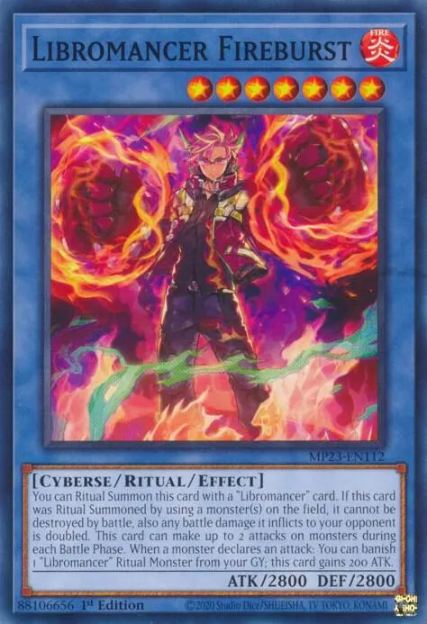 Fireburst Libromancien — 25th Anniversary Tin: Dueling Heroes Mega Pack — Yu-Gi-Oh!