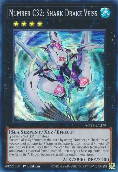Number C32: Shark Drake Veiss — 25th Anniversary Tin: Dueling Heroes Mega Pack — Yu-Gi-Oh!