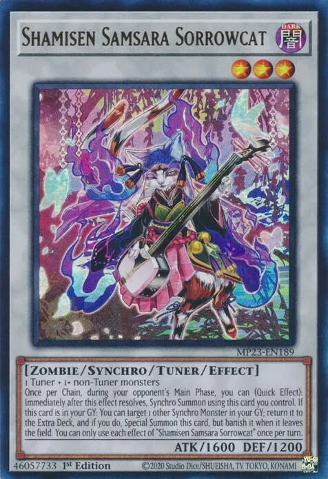 Chat Triste au Shamisen Samsara — 25th Anniversary Tin: Dueling Heroes Mega Pack — Yu-Gi-Oh!