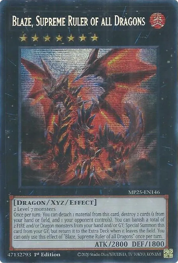 Blaze, Supreme Ruler of all Dragons — 2025 Mega-Tin Mega Pack — Yu-Gi-Oh!