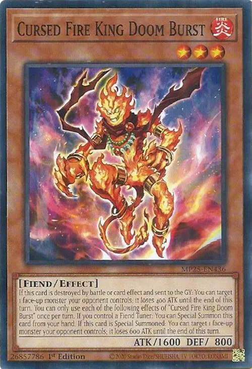 Cursed Fire King Doom Burst — 2025 Mega-Tin Mega Pack — Yu-Gi-Oh!