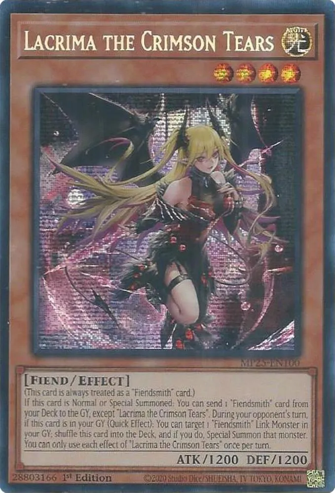Lacrima the Crimson Tears — 2025 Mega-Tin Mega Pack — Yu-Gi-Oh!