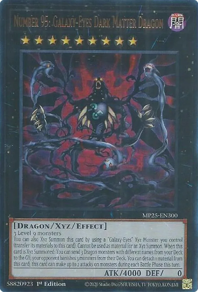 Number 95: Galaxy-Eyes Dark Matter Dragon — 2025 Mega-Tin Mega Pack — Yu-Gi-Oh!
