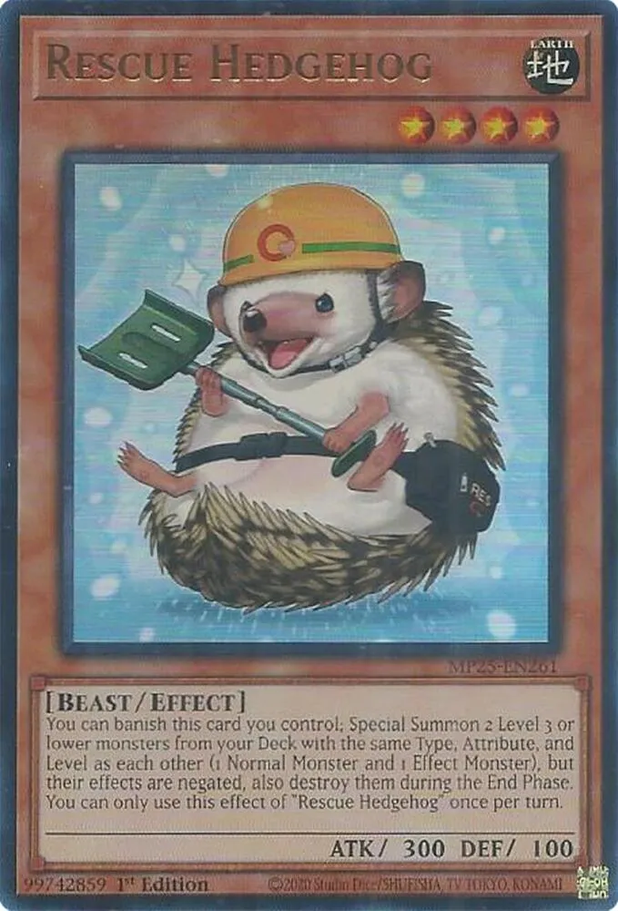 Rescue Hedgehog — 2025 Mega-Tin Mega Pack — Yu-Gi-Oh!