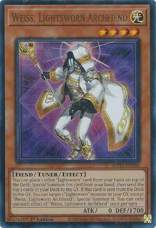 Weiss, Lightsworn Archfiend — 2025 Mega-Tin Mega Pack — Yu-Gi-Oh!