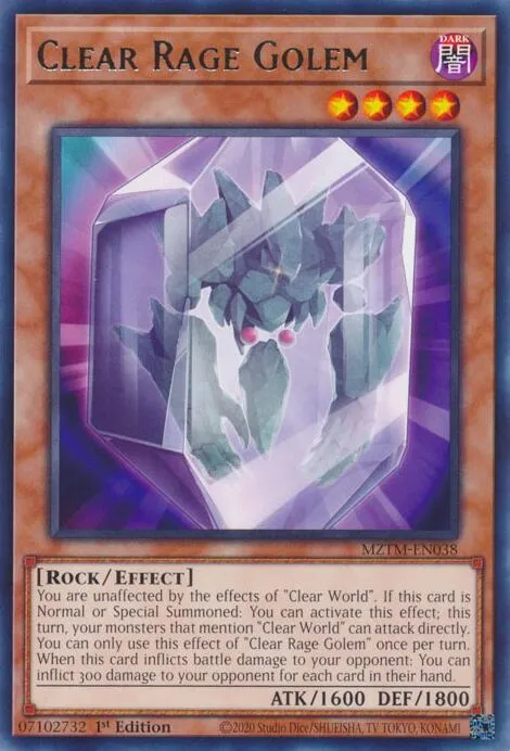 Clear Rage Golem — Maze of the Master — Yu-Gi-Oh!