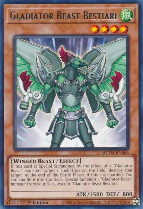 Bestiari, Bête Gladiateur — Maze of the Master — Yu-Gi-Oh!