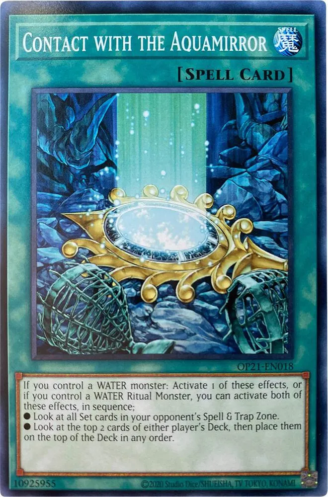 Contact with the Aquamirror — OTS Tournament Pack 21 — Yu-Gi-Oh!