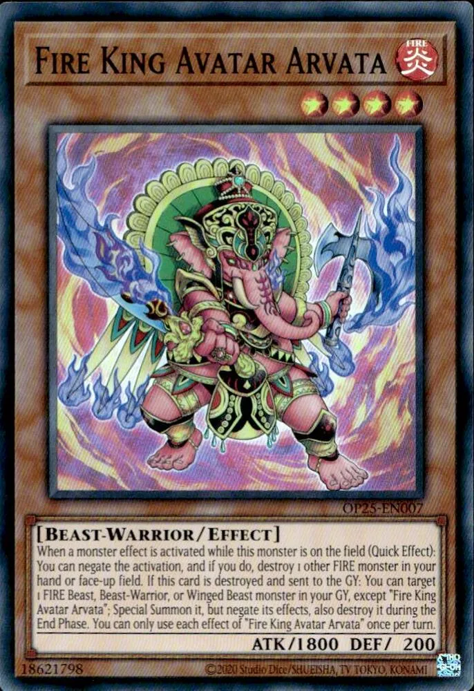 Avatar Roi du Feu Arvata — OTS Tournament Pack 25 — Yu-Gi-Oh!