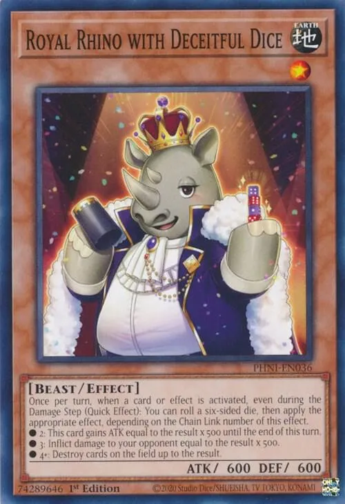 Rhinocéros Royal aux Dés Trompeurs — Phantom Nightmare — Yu-Gi-Oh!