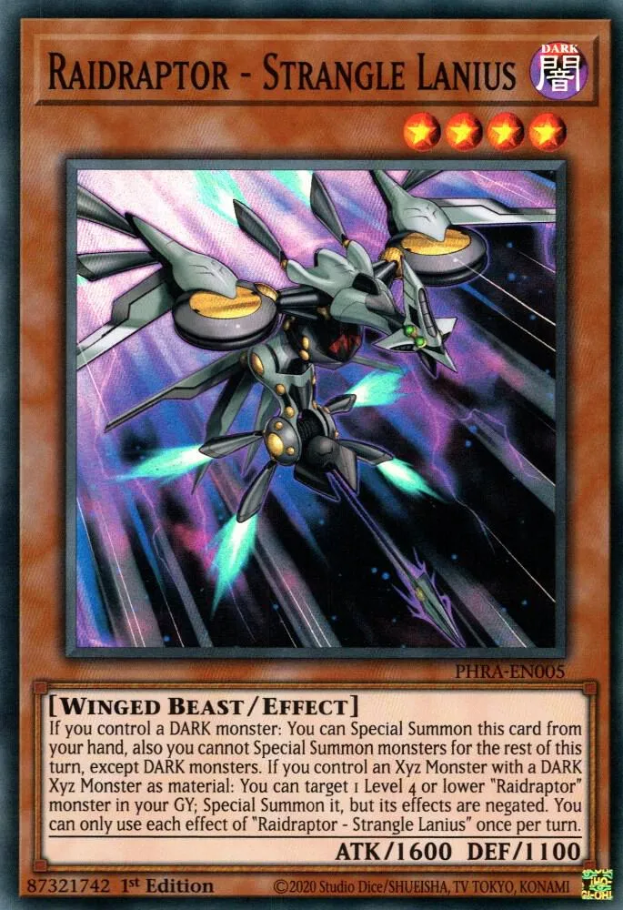Raidraptor - Strangle Lanius — Phantom Rage — Yu-Gi-Oh!