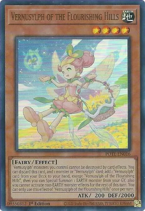 Vernusylph of the Flourishing Hills — Power of the Elements - Unlimited — Yu-Gi-Oh!