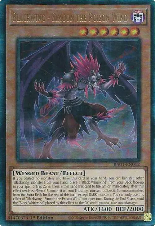 Aile Noire - Simoon le Vent Empoisonné — 25th Anniversary Rarity Collection — Yu-Gi-Oh!