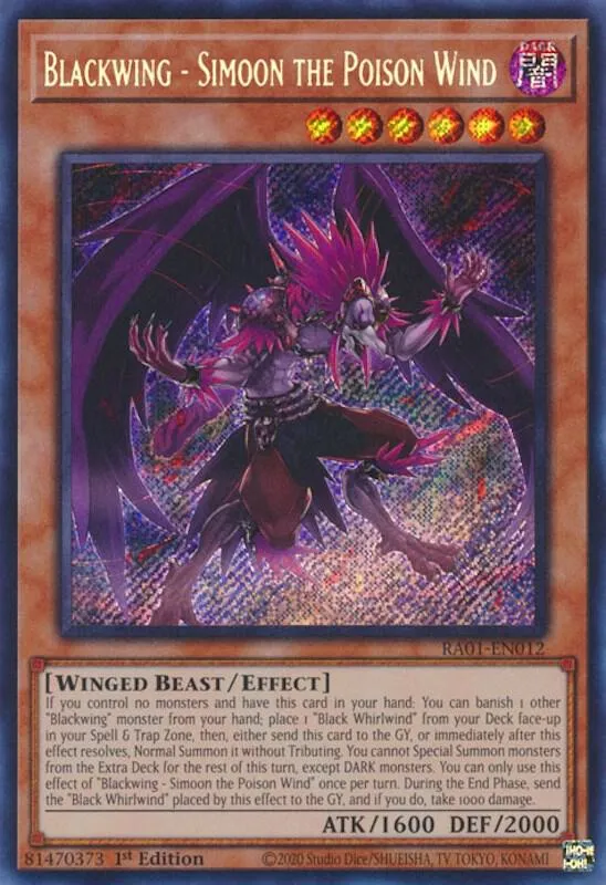 Blackwing - Simoon the Poison Wind — 25th Anniversary Rarity Collection — Yu-Gi-Oh!