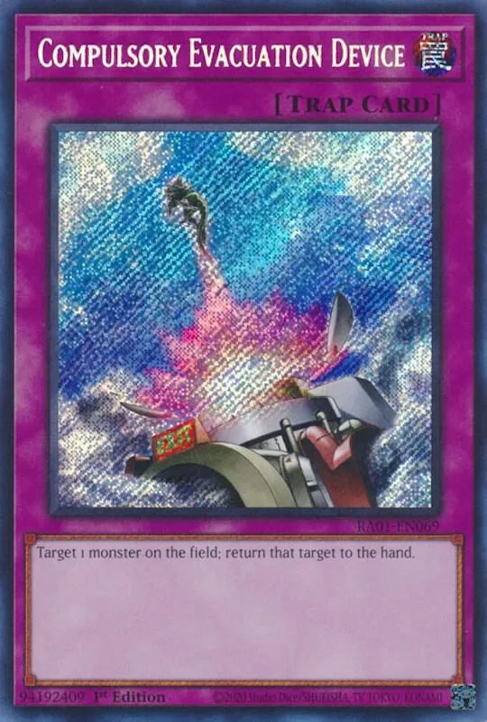 Compulsory Evacuation Device — 25th Anniversary Rarity Collection — Yu-Gi-Oh!