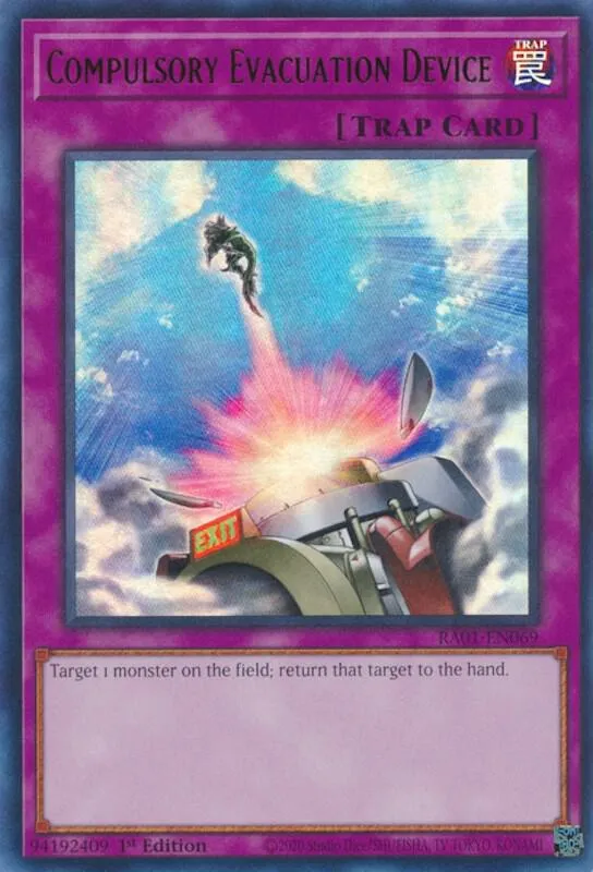 Compulsory Evacuation Device — 25th Anniversary Rarity Collection — Yu-Gi-Oh!