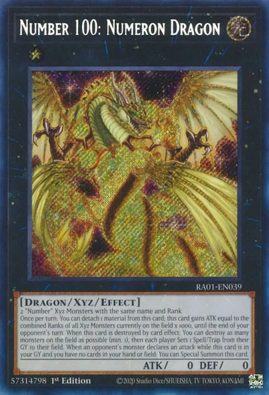 Number 100: Numeron Dragon — 25th Anniversary Rarity Collection — Yu-Gi-Oh!