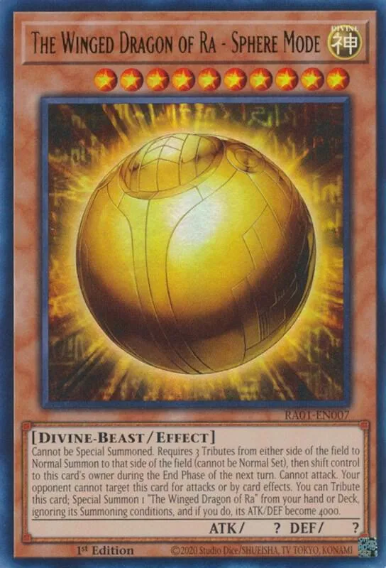 The Winged Dragon of Ra - Sphere Mode — 25th Anniversary Rarity Collection — Yu-Gi-Oh!