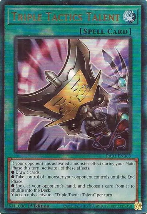 Triple Tactics Talent — 25th Anniversary Rarity Collection — Yu-Gi-Oh!