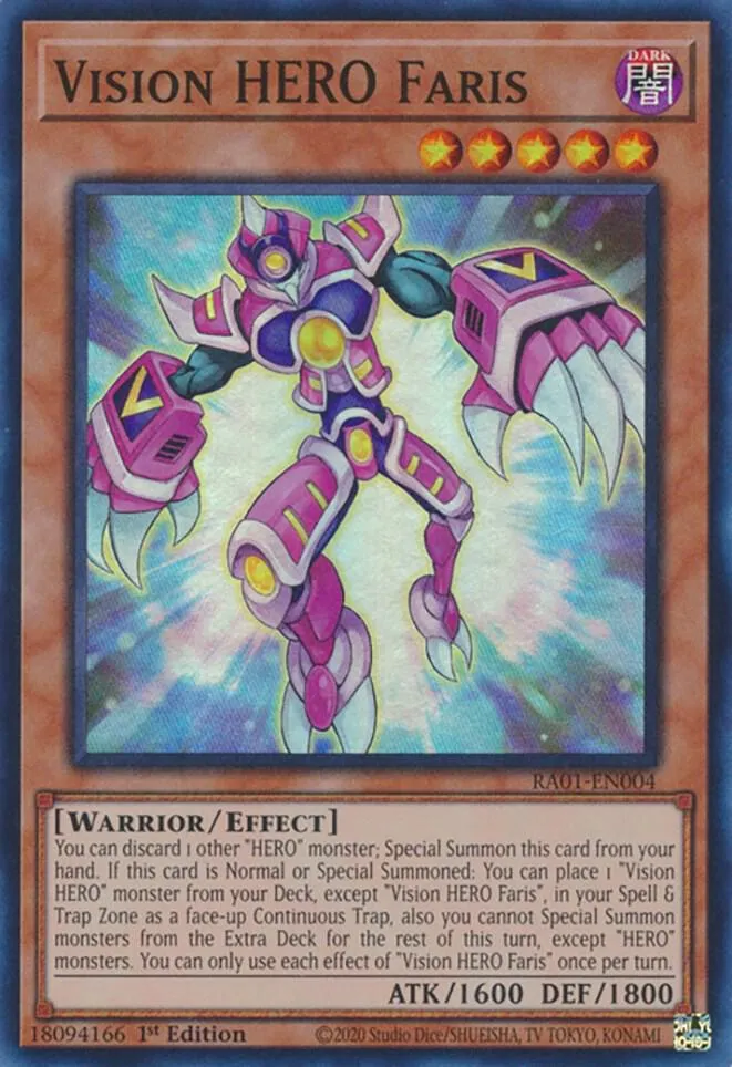 Vision HERO Faris — 25th Anniversary Rarity Collection — Yu-Gi-Oh!
