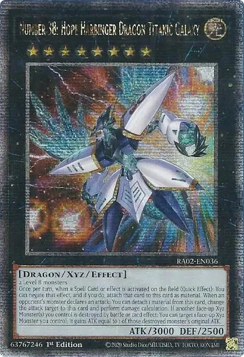 Number 38: Hope Harbinger Dragon Titanic Galaxy — 25th Anniversary Rarity Collection II — Yu-Gi-Oh!