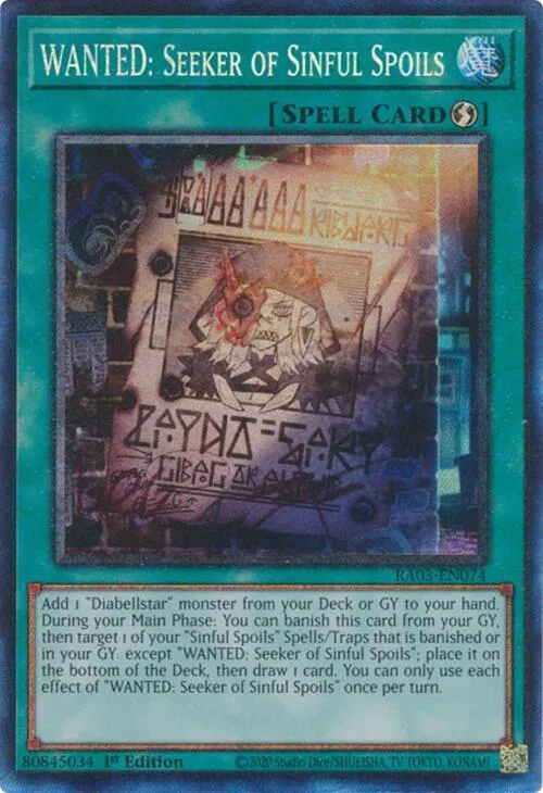 WANTED: Seeker of Sinful Spoils — Quarter Century Bonanza — Yu-Gi-Oh!