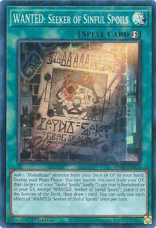 WANTED: Seeker of Sinful Spoils — Quarter Century Bonanza — Yu-Gi-Oh!