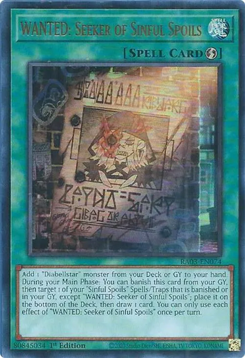 WANTED: Seeker of Sinful Spoils — Quarter Century Bonanza — Yu-Gi-Oh!