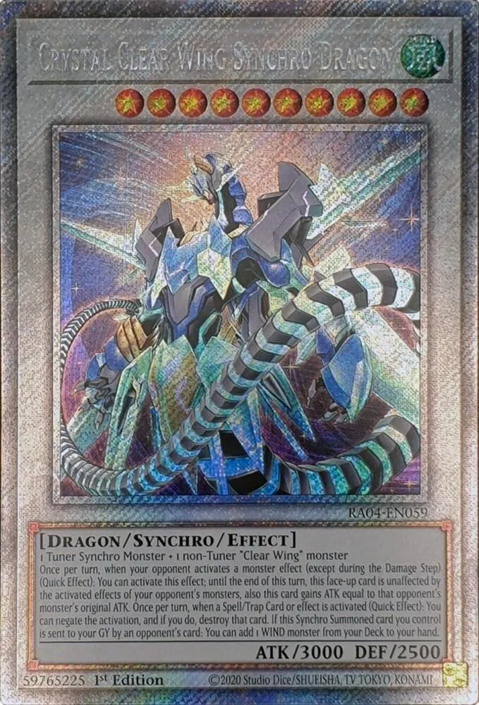 Crystal Clear Wing Synchro Dragon — Quarter Century Stampede — Yu-Gi-Oh!