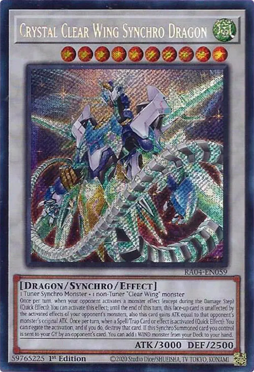 Crystal Clear Wing Synchro Dragon — Quarter Century Stampede — Yu-Gi-Oh!