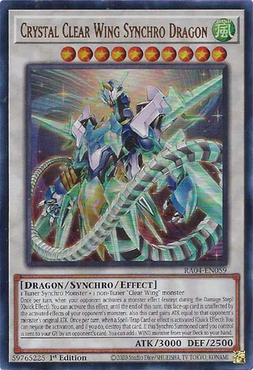 Crystal Clear Wing Synchro Dragon — Quarter Century Stampede — Yu-Gi-Oh!