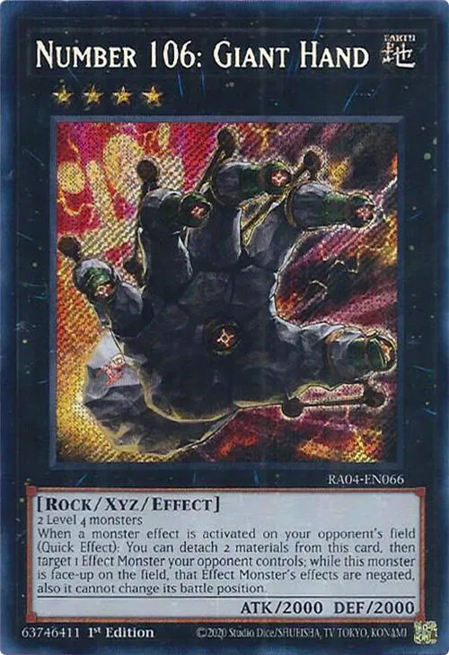 Number 106: Giant Hand — Quarter Century Stampede — Yu-Gi-Oh!