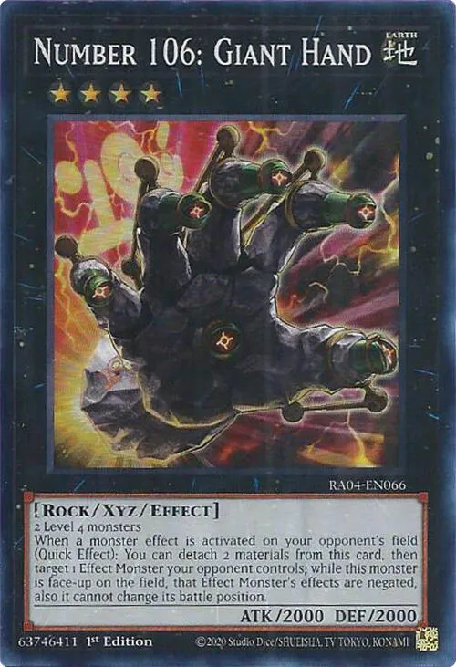 Number 106: Giant Hand — Quarter Century Stampede — Yu-Gi-Oh!